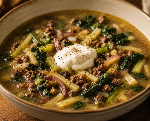 Kartoffelsuppe-mit-Hackfleisch-und-Mangold