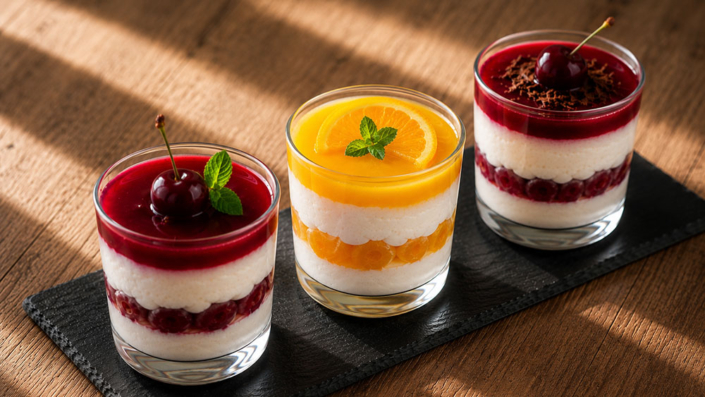Kirsch-Quark-Dessert-Eiweiss