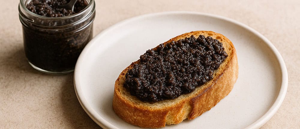 Oliventapenade-schwarz