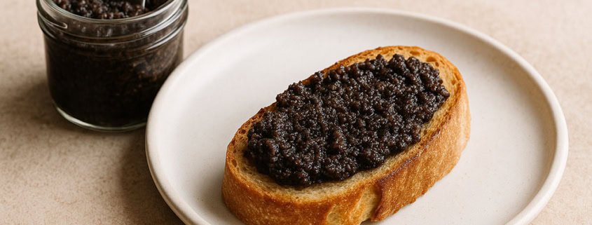 Oliventapenade-schwarz