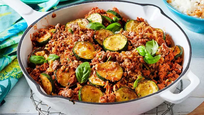 Zucchini-Hack-Pfanne